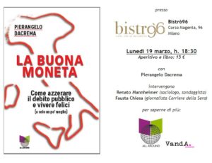 Evento – “La buona moneta” @ Bistrò 96, Milano