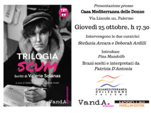 Evento – “Trilogia Scum” @Casa Mediterranea delle Donne, Palermo