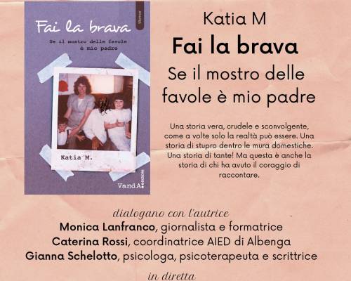 Presentazione “Fai la brava. Se il mostro delle favole è mio padre” di Katia M. – AIED Albenga