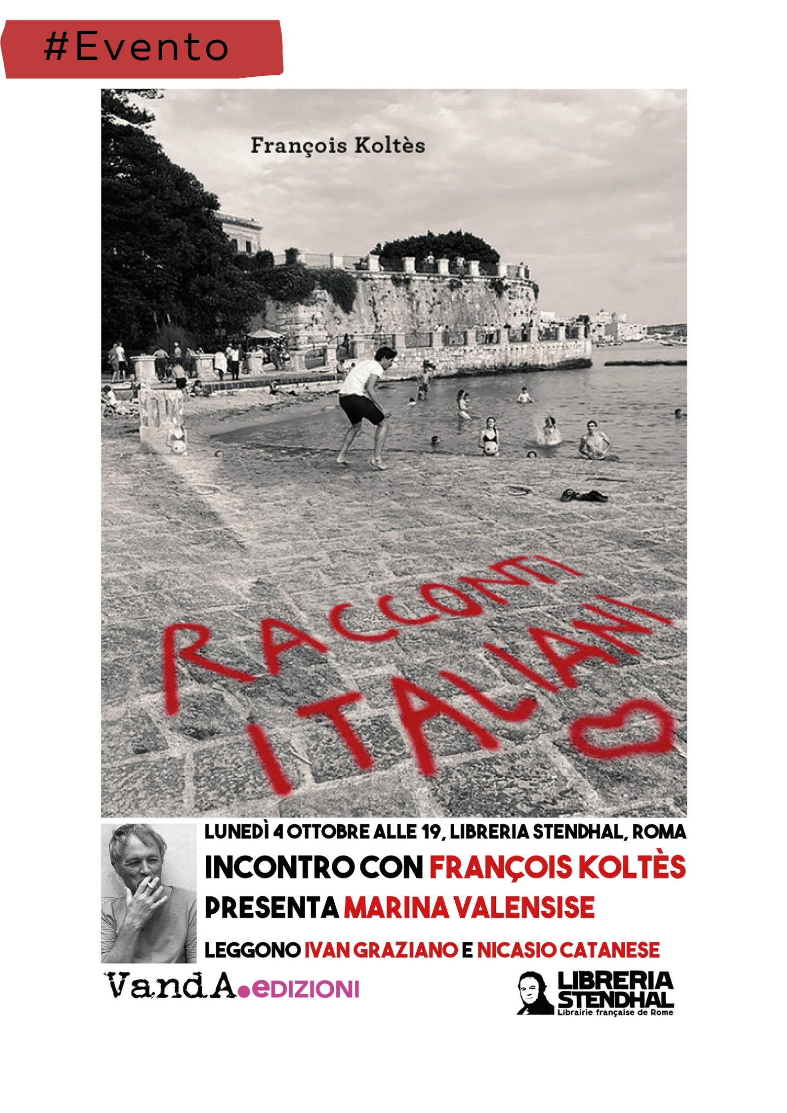 Presentazione “Racconti Italiani” di François Koltès alla libreria Stendhal, Roma