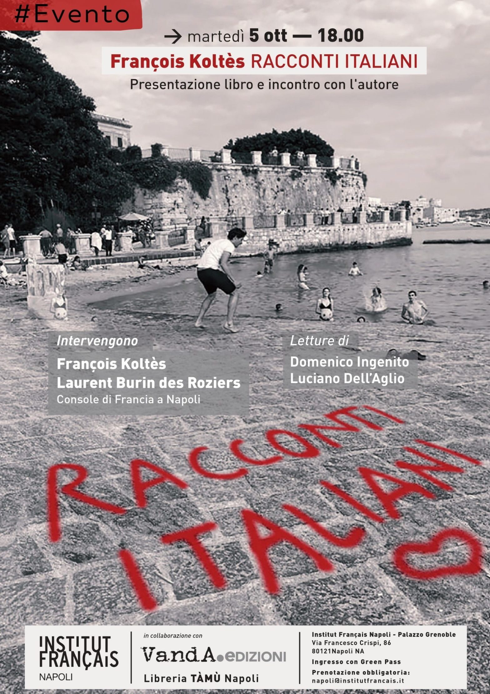 Presentazione “Racconti Italiani” di François Koltès all’Institut Français, Napoli