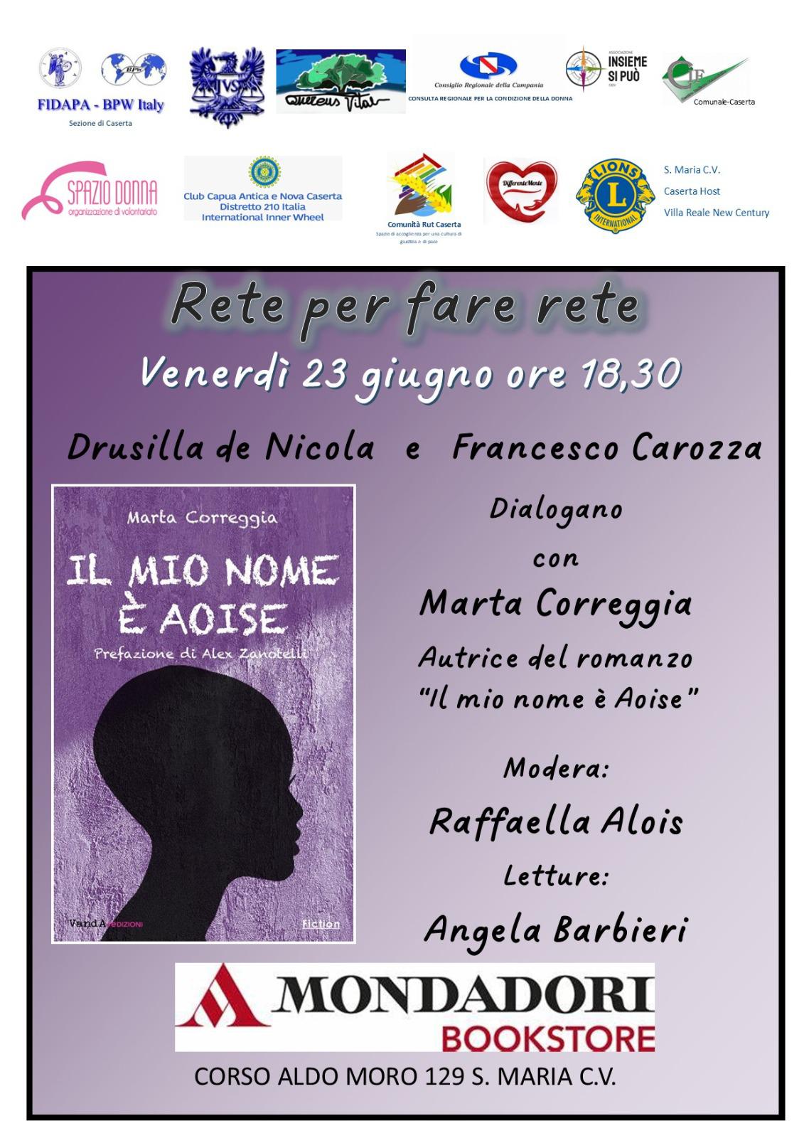 Incontro con Marta Correggia autrice del libro “Il mio nome è Aoise”, da Mondadori