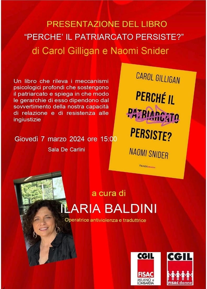 Ilaria Baldini presenta “Perché  il patriarcato persiste?”